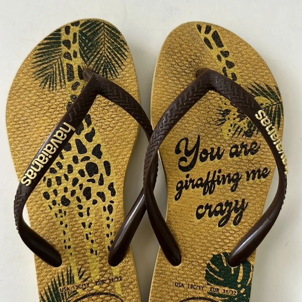 Havaianas Giraffing Me Crazy Giraffe‎ Flip-Flops kids 13/1 sandals